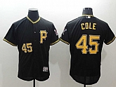 Pittsburgh Pirates #45 Gerrit Cole Black 2016 Flexbase Collection Stitched Jersey,baseball caps,new era cap wholesale,wholesale hats